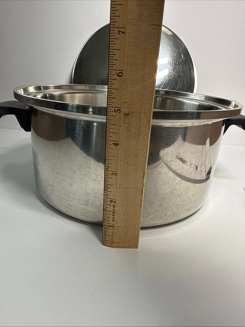 Amway Queen 6 Qt Stock Pot Dome Lid Stainless Steel 18/8 Multi Ply USA Made VTG